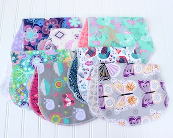 Baby Girl Burp Cloths - Set of 7 - Baby Shower Gift - Baby Gift - Aztec - Woodland - Arrow