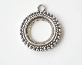 Support cabochon 20mm antique silver pendant
