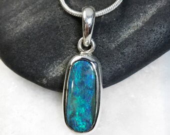 Australian Boulder Opal necklace