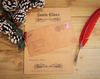 Letter from Santa (Father Christmas) - Christmas in July - Personalised, rustic, authentic keepsake letter