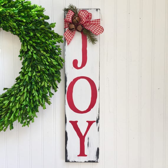 Joy Sign Rustic Christmas Sign Holiday Decor Christmas