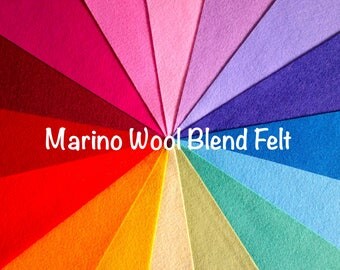 Wool Felt//10 sheets//8X12" (20X30cm)//Choose your colour//Felt sample pack//Felt sheets//Rainbow felt//Craft felt//Felt toy//Felt flowers