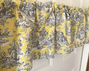 Waverly rustic toile lemon drop curtain valance