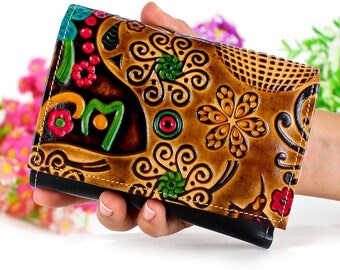 Clutch Wallet, Women Wallet, Small Wallet Woman, Cute Wallets, Fabric Wallet, Small Wallet, Credit Card Wallet embossed c