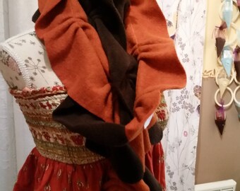 double color winter scarf