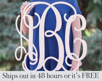 SALE SALE Item Large inch Wooden Monogram Letters Vine Room Decor Nursery Decor Wooden Monogram painted Wood Monogram Wood Letters Furniture