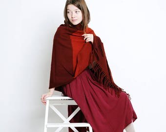 plaid blanket scarf red plaid scarf wool red blanket scarves boho red scarf wine red scarf bright red shawl red soft scarf winter