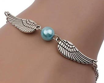 Angel Wings Bracelet - Harry Potter Snitch Bracelet - Harry Potter Jewelry - Harry Potter Bracelet