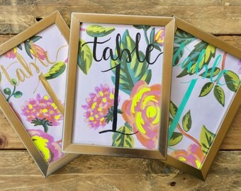 Rifle Paper Table Numbers | Jardin de Paris |Hand-Painted | Modern Calligraphy