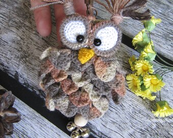 keychain owl cute gift phone accessory owl keyring charm keychain small gifts her cute owl cool gift her key fob best friend gift girlfriend