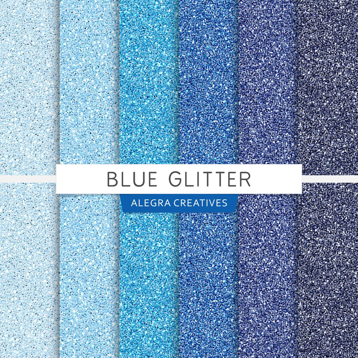 Blue Glitter digital paper, glitter textures, shades, light blue, blue