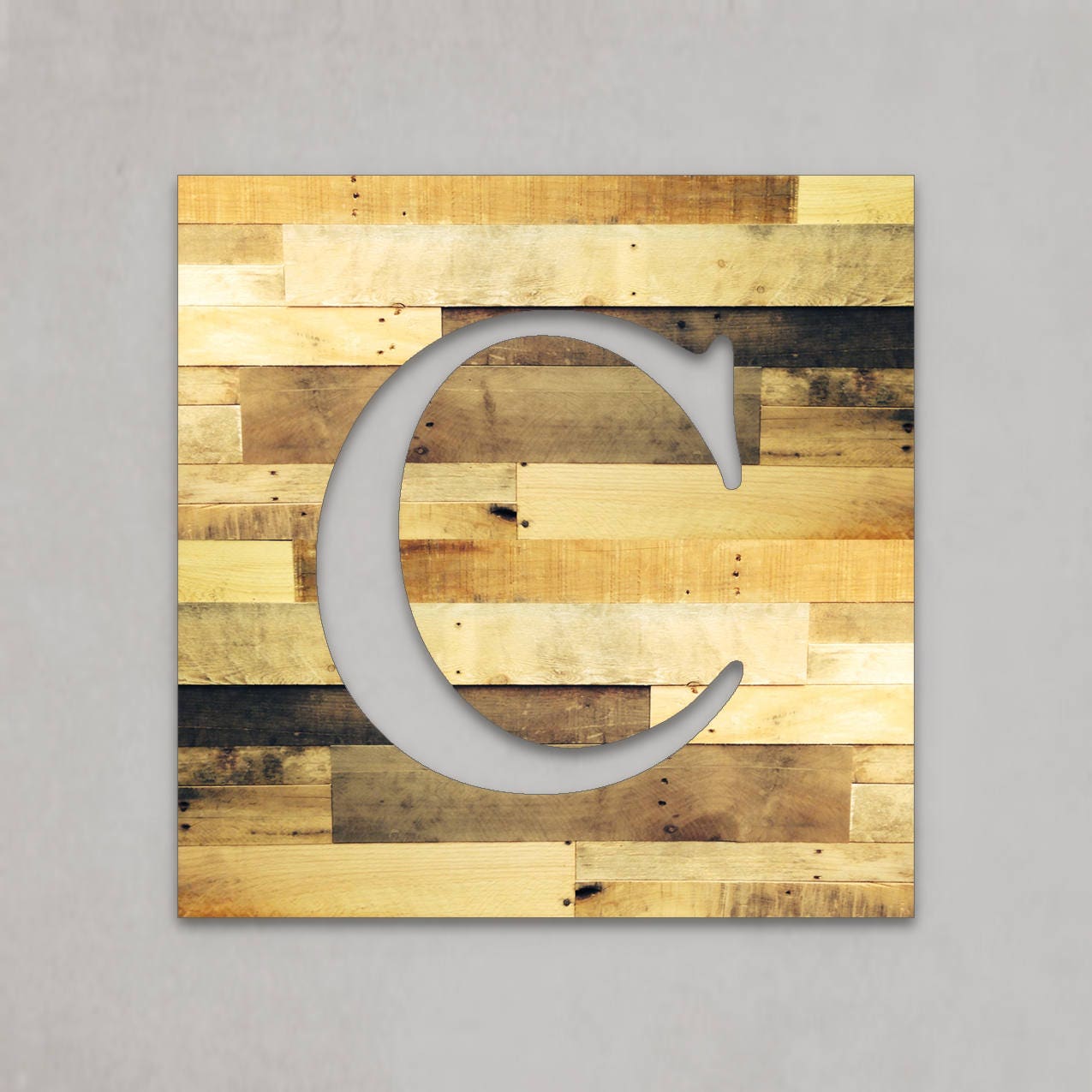 Large Wood Letters Rustic Letter Cutout Custom Wooden Wall