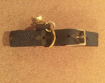 Adjustable dog collar made from Louis Vuitton Canvas