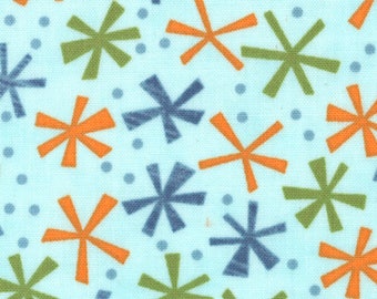 Moda TEN LITTLE THINGS Quilt Fabric 1/2 Yard By Jenn Ski - Blue 30505 14
