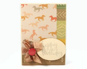 Birthday Card, Southwest Style, Boho Chic Card, Horse Inspired, Card For Mom, Mother, Friend, Best Friend, Wife, Daughter, Coworker, Boss