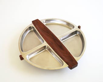 Mid Century AS Arthur Salm Lazy Susan Serving Tray Sweden
