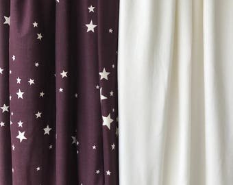 Cozy Lounge Pants in Plum with Ivory Stars