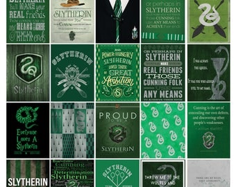 Slytherin House Harry Potter Planner Sticker Quote Set! /Erin Condren Planner/ Me & My Big Ideas Planner/Scrapbooking