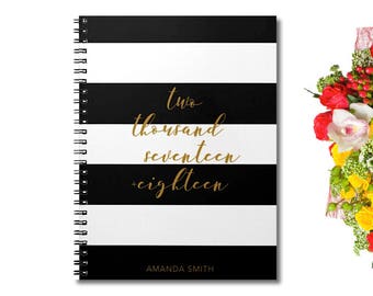 2018 - 2017-2018 Weekly Planner - planner personalizzato Planner - organizzatore del pianificatore accademico - Agenda 2017 - studente - 2018 calendario