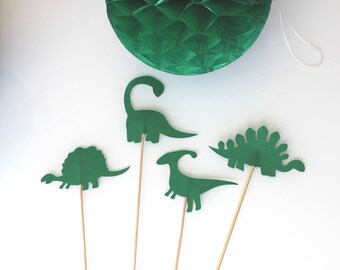 4 skewers green dinosaur birthday-photobooth party