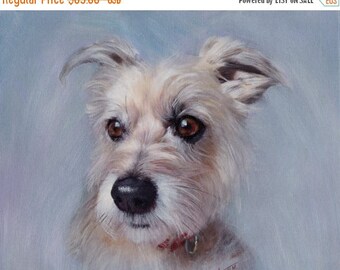 Christmas in July Custom Pet Painting from your Photo, Oil Painting Portrait ON CANVAS, Size 8X10 or larger (not framed)