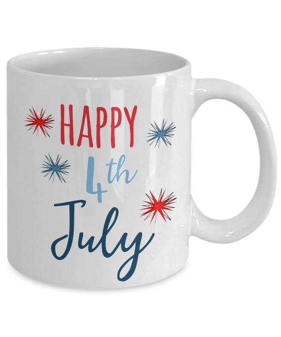 Happy 4th Of July Novelty Coffee Mug Celebration Independence