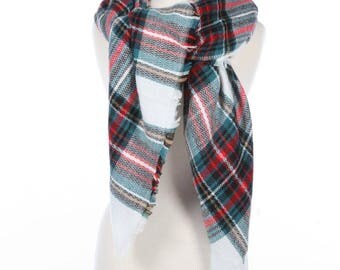 Blanket Scarf, Plaid blanket scarf, Winter scarf, Wool Blanket scarf, Plaid Scarf, Tartan scarf, Blanket plaid scarf