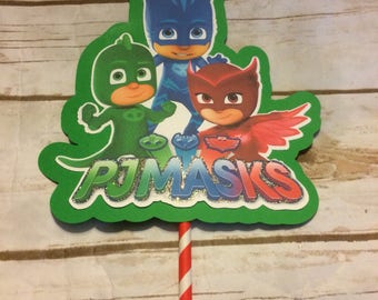 PJ Masks Party Cake Topper, PJ Masks Birthday, PJ Masks Decoration