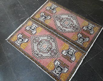 Old Rug,Small Rug,Rustic Rug,Decorative Rug,Handmade Rug,Handknotted Rug,Vintage Rug,Home living,Floor Rugs,Rugs,Hall Rug 22"×43" each size!