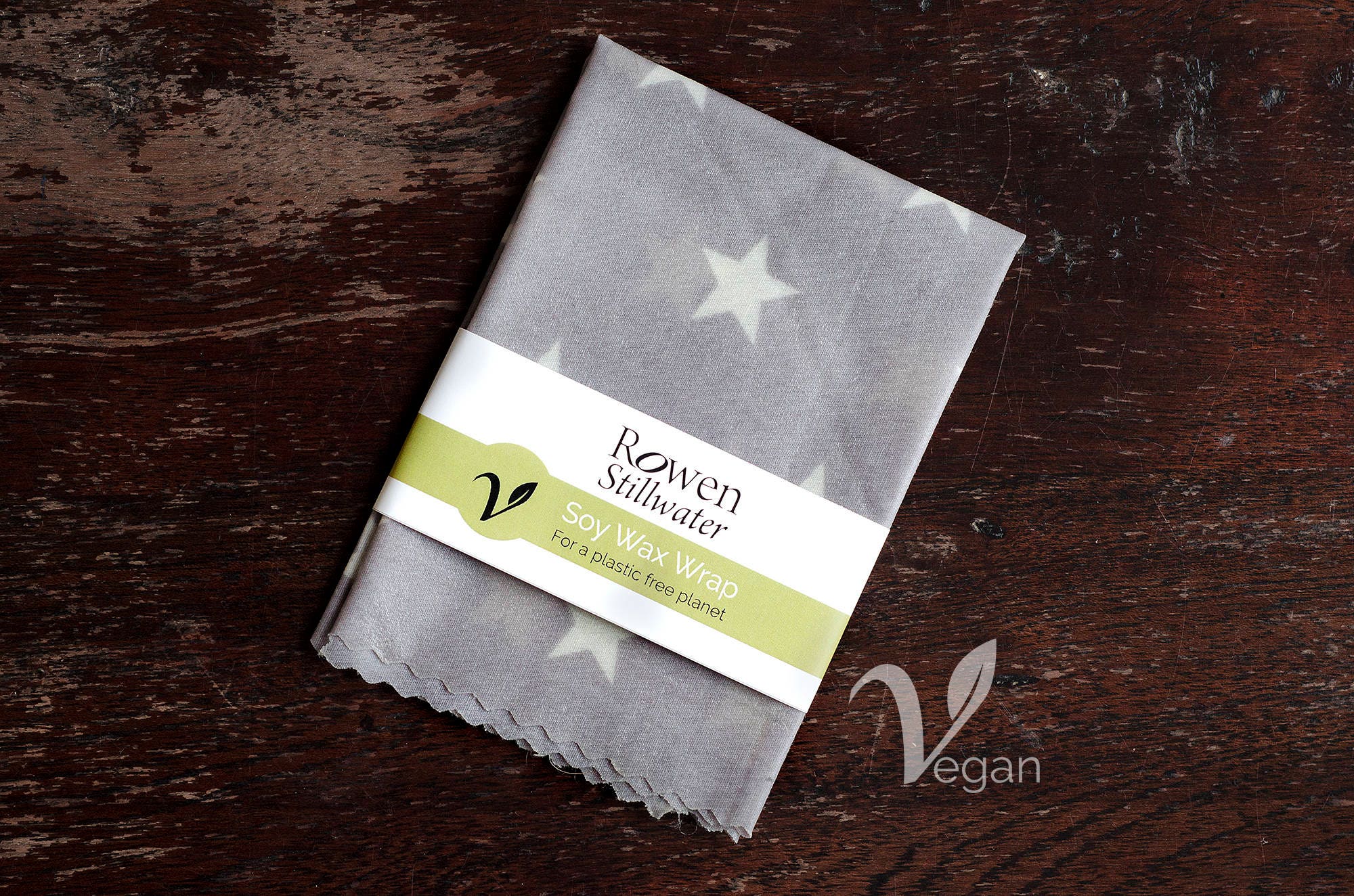 Soy Wax Wrap VEGAN alternative to beeswax food wrap in grey