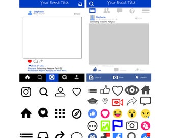 Pack Social Media - Instagram Style Photo Prop Frame