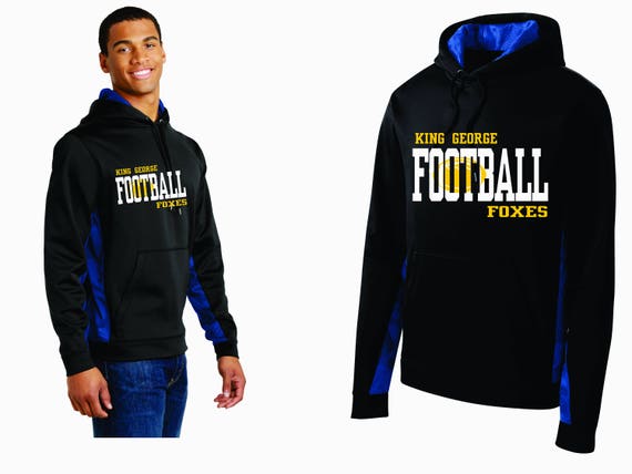 football shirt over hoodie