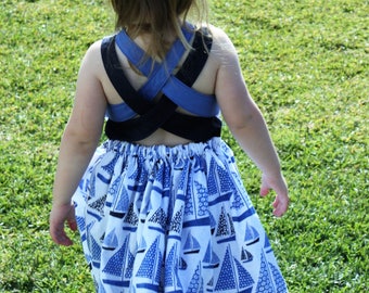 Robe Jean à Volants Nautica Pour Fille - Taille 6T, Occasion Très Bon état