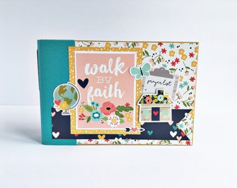 Premade Scrapbook Album, Mini Album, Faith Scrapbook, Mini Scrapbook, Religious Gift, Photo Album, First Communion Gift, Baptism Gift