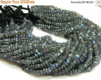 14 inch strand-- 5 mm approx-- Good Quality Labradorite Plain Roundell (Button) Beads