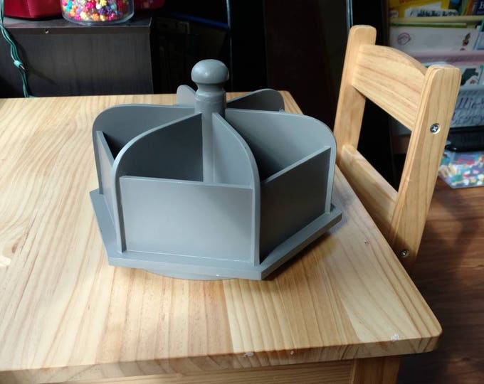 Spinning Desk Organizer - Grey