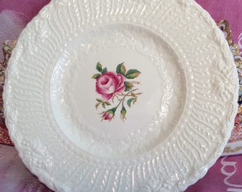 Pretty in Pink Royal Cauldon Old Chester Cabinet Plate