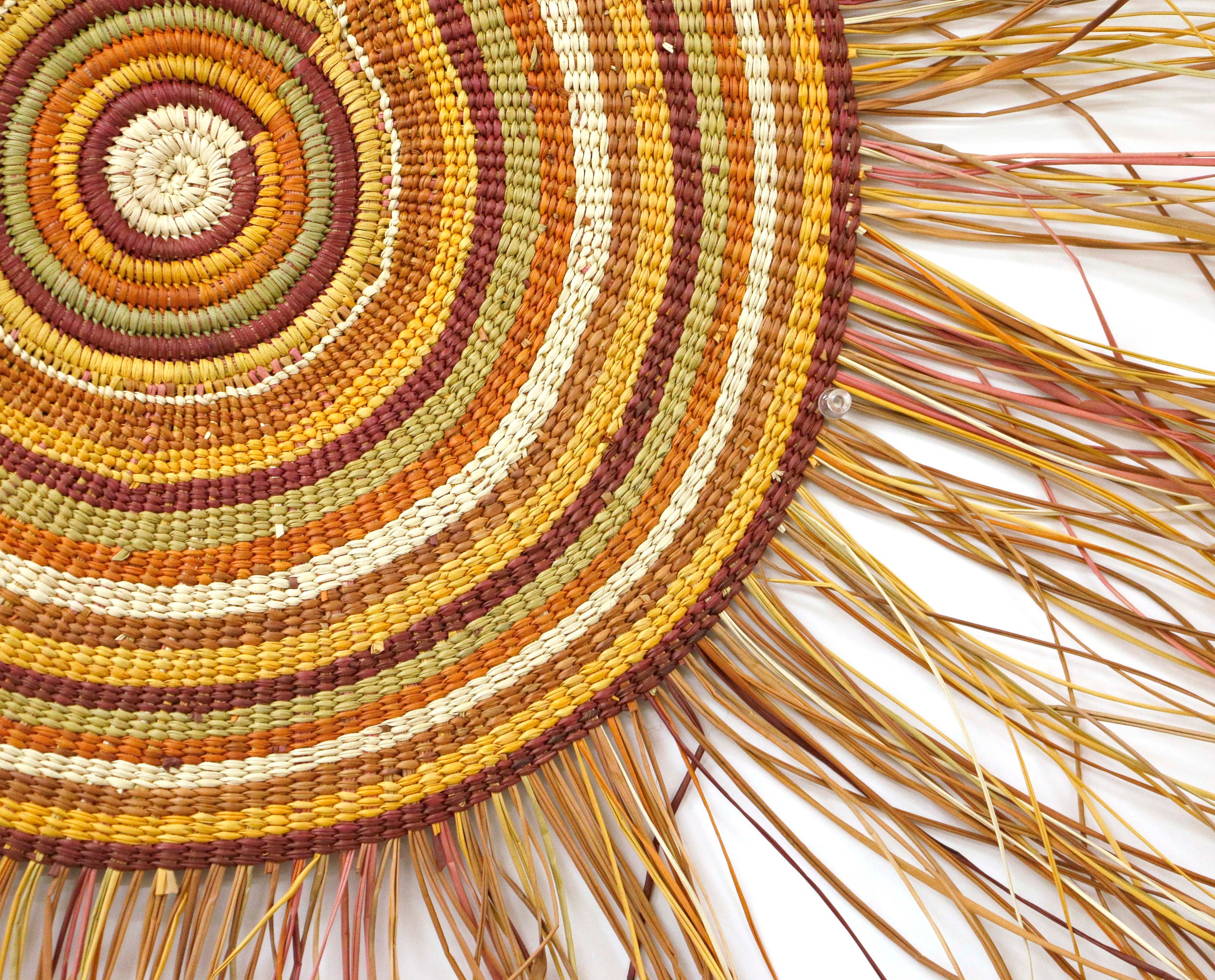 Woven Pandanus Mat by Margaret Nabulwad