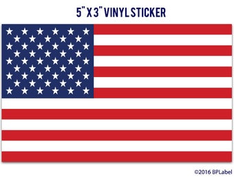 American Flag Sticker - 2 PACK - US Vinyl Decal