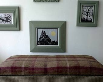 Reserved for Phoebe***** Beautiful upcycled vintage Lloyd Loom style Ottoman.