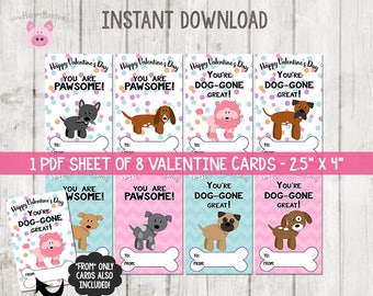 Puppy valentine card | Etsy