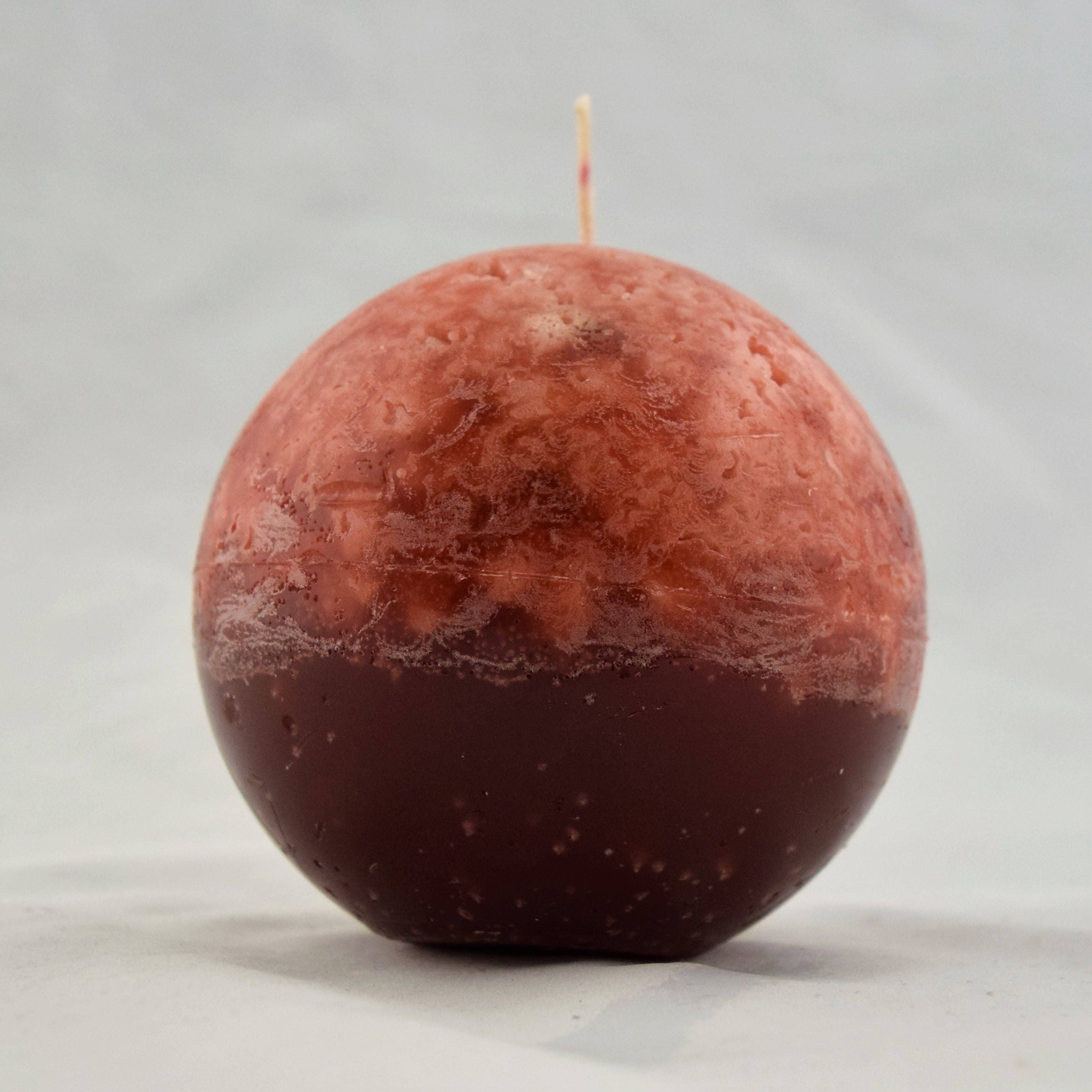 Large Brown Sphere Ball Candle