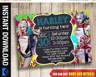 Harley invitation | Etsy