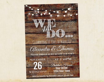 Vow Renewal Invitations Etsy 7