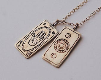 tarot card necklace pendant jewelry