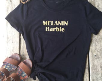 Melanin, Gold Melanin, Melanin T-Shirt, Gold Melanin Shirt, Feminist T-Shirt