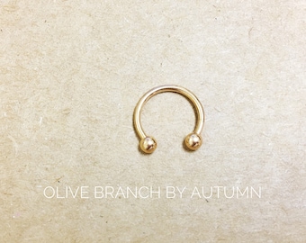 Rose Gold Horseshoe Ring 18g | 3/8| Nose | Cartilage | Piercing | Septum