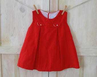 Red velvet dress | Etsy