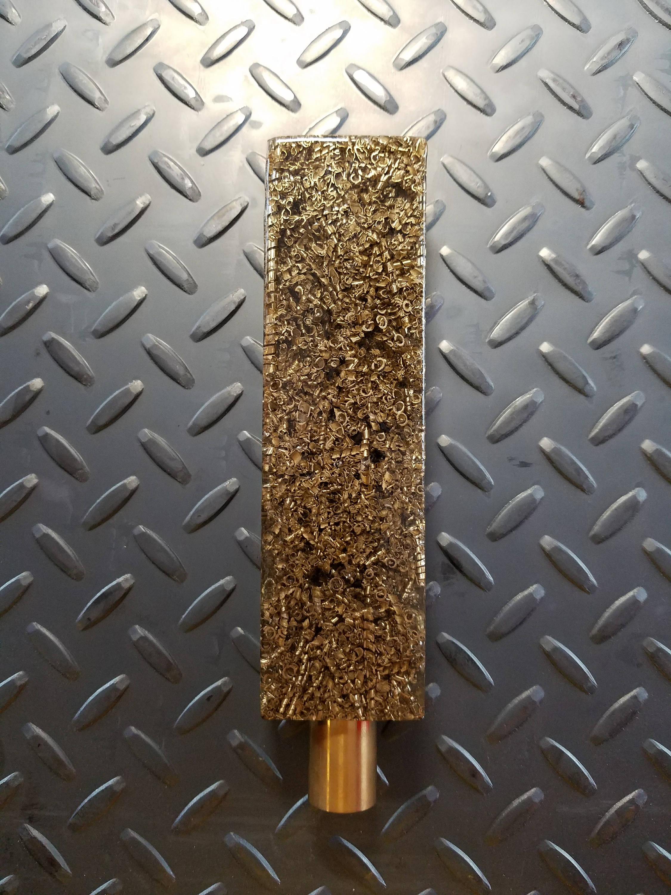 Brass Shaving Beer Tap Handle Brass on Brass