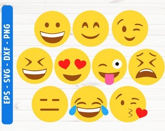 Emoji SVG Emoji clipart Cutting files